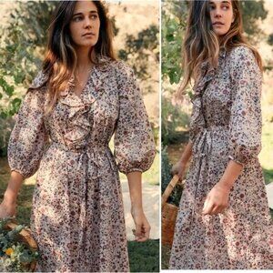 Christy Dawn Dress NWT The Plum Midi Dress | Sand Anemone Vine New Size S